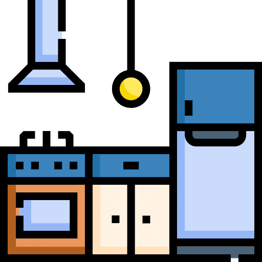 Illustration einer Küche, ideal für eine Broschüre
